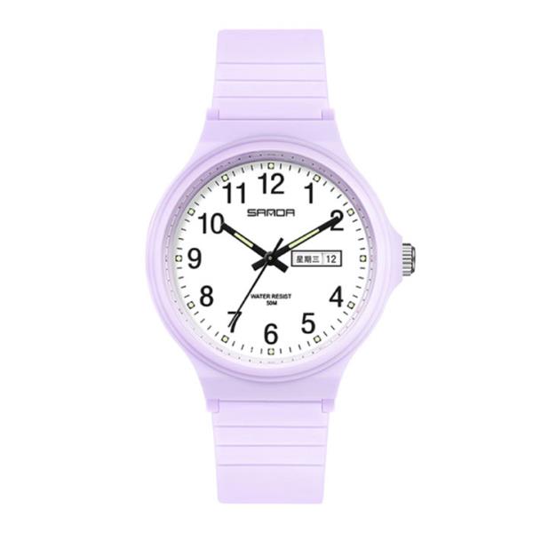 Grote foto minimalist horloge voor dames waterdicht glow in the dark uurwerk paars kleding dames horloges