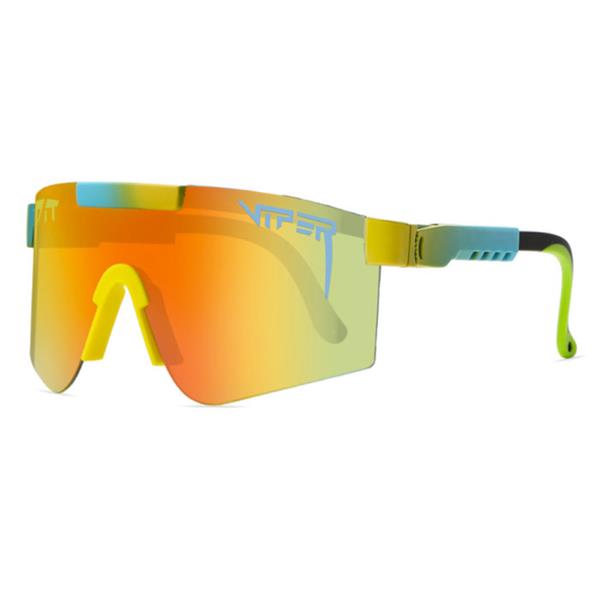 Grote foto gepolariseerde zonnebril fiets ski sport bril shades uv400 blauw geel oranje kleding dames sieraden