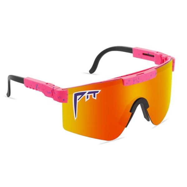 Grote foto gepolariseerde zonnebril fiets ski sport bril shades uv400 roze oranje kleding dames sieraden