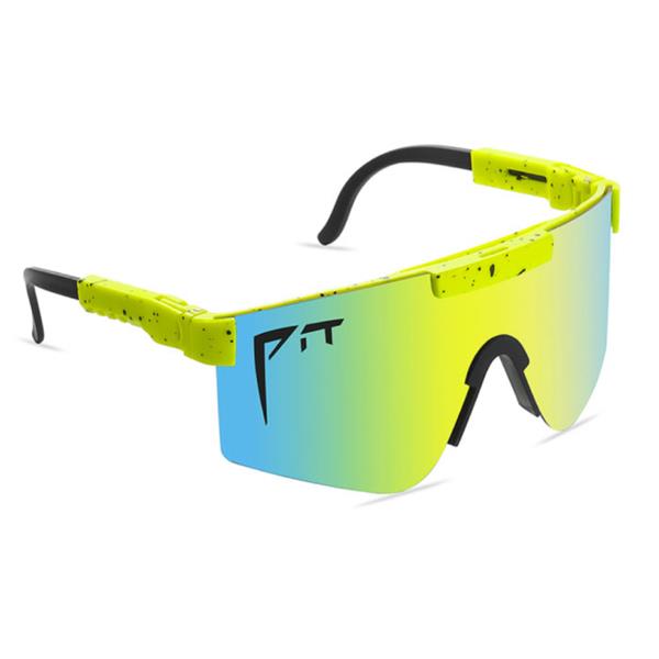 Grote foto gepolariseerde zonnebril fiets ski sport bril shades uv400 geel blauw kleding dames sieraden