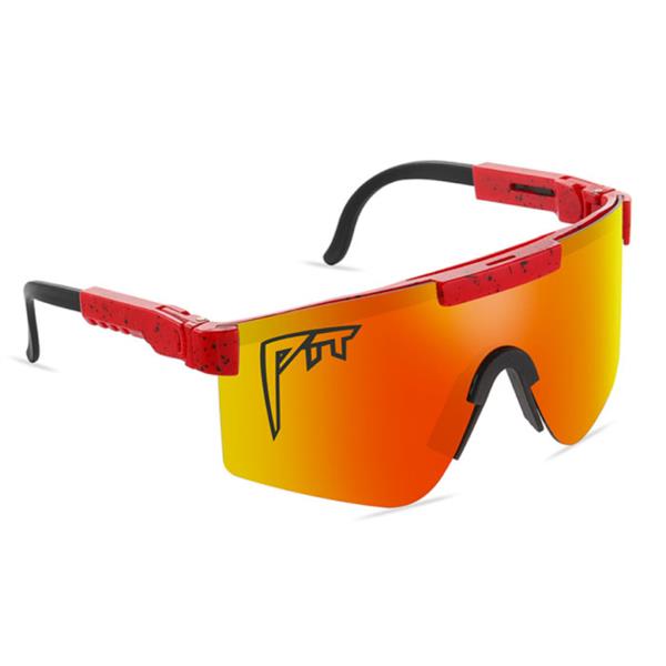 Grote foto gepolariseerde zonnebril fiets ski sport bril shades uv400 rood oranje kleding dames sieraden