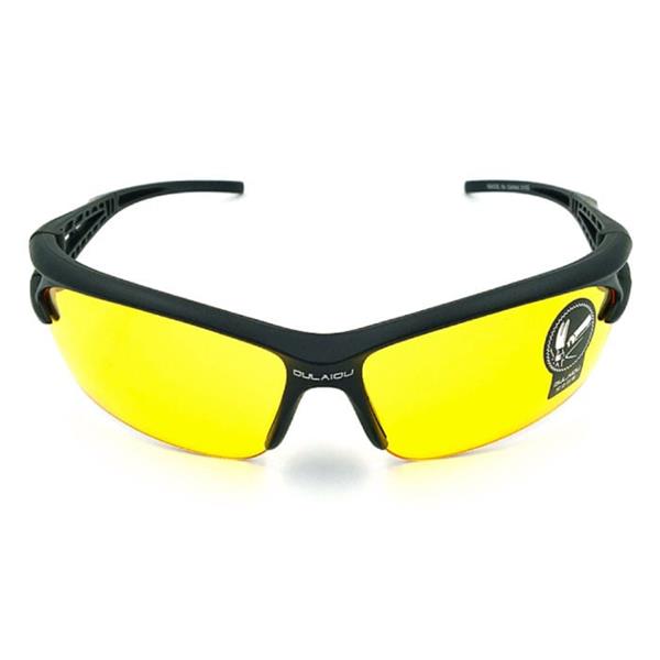 Grote foto gepolariseerde ski zonnebril sport skibril shades zwart geel kleding dames sieraden