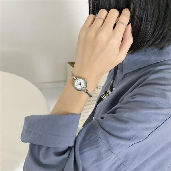 Grote foto vintage horloge voor dames luxe kwarts polshorloge zilver kleding dames horloges