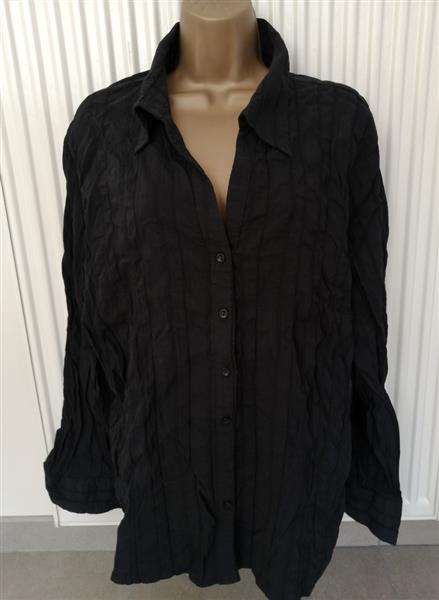 Grote foto zwarte blouse in superleuke stof xxl 52 54 kleding dames grote maten