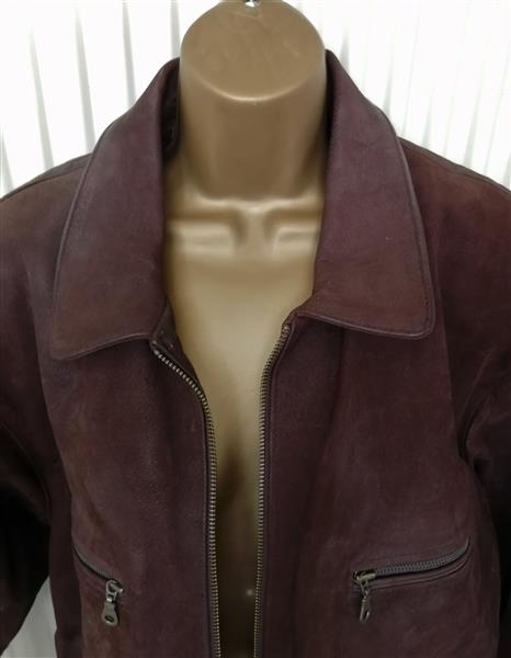 Grote foto donkerbruine jas in geschuurd buffelleder medium kleding dames jassen winter