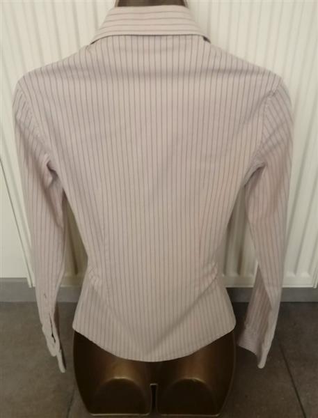 Grote foto prachtige beige getailleerde blouse met bruin 36 kleding dames blouses