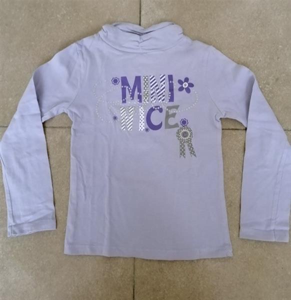 Grote foto lila longsleeve met fijne glitterprint 110 116 kinderen en baby maat 110