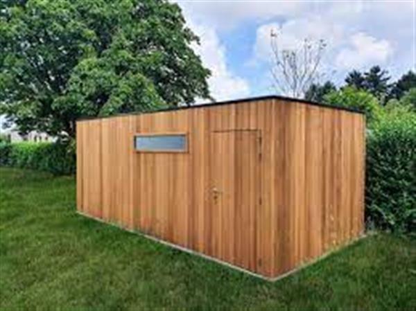 Grote foto maatwerk modern houten bijgebouwen type veda tuin en terras tuinhuisjes en blokhutten