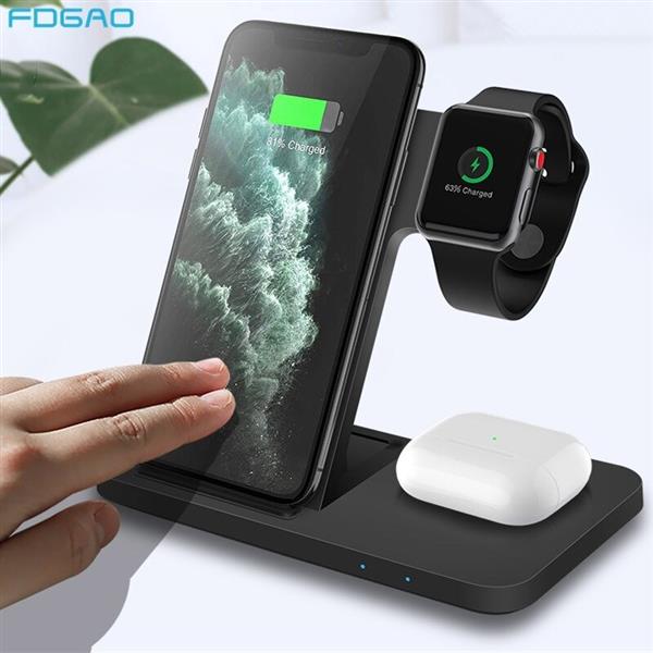 Grote foto drphone legend7 pro 15w 3 in 1 draadloze oplader dock geschikt voor apple watch iphone a telecommunicatie opladers en autoladers