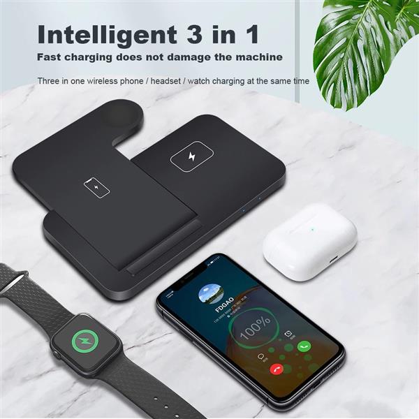 Grote foto drphone legend7 pro 15w 3 in 1 draadloze oplader dock geschikt voor apple watch iphone a telecommunicatie opladers en autoladers