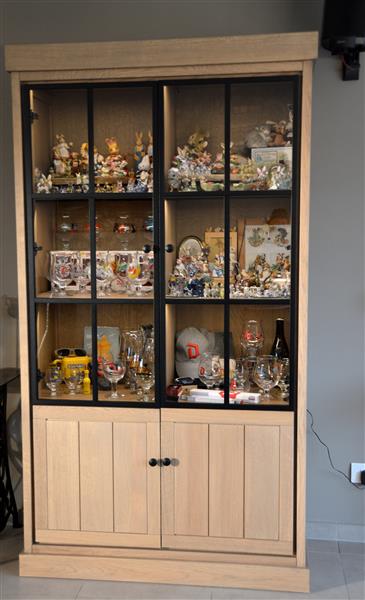 Grote foto zeer mooie vitrinekast eiken nieuwstaat huis en inrichting vitrinekasten