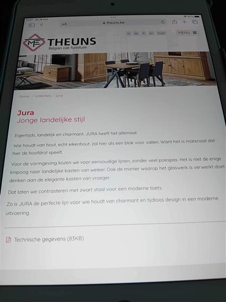 Grote foto zeer mooie vitrinekast eiken nieuwstaat huis en inrichting vitrinekasten