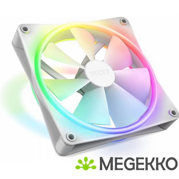 Grote foto nzxt f140 rgb duo 140mm rgb fan single white computers en software overige computers en software