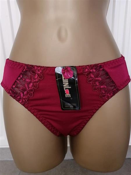 Grote foto chique wijnrode bh zonder beugel slip kleding dames ondergoed en lingerie