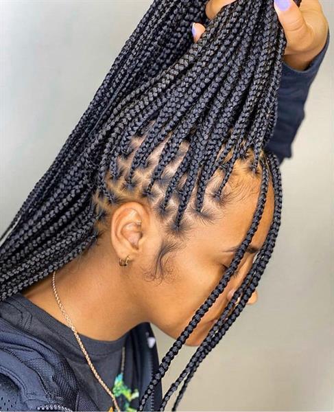 Grote foto boxbraids afrikaanse vlechtjes diensten en vakmensen kappers en thuiskappers