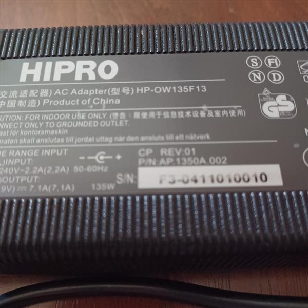 Grote foto hipro hp ow135f13 adapter 19v 7.11a 135w computers en software kabels en voeding