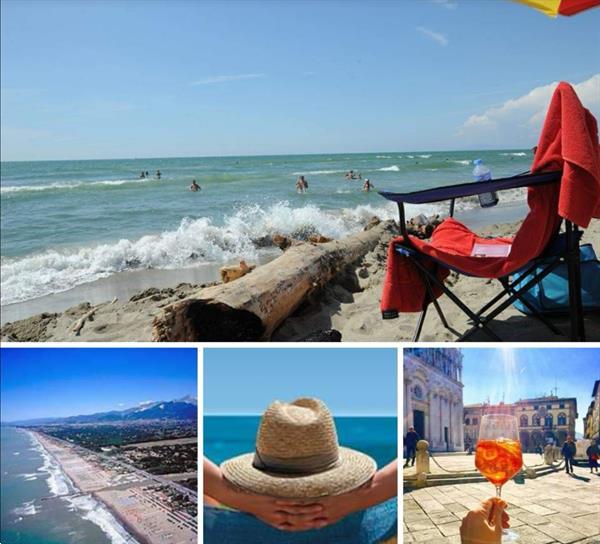 Grote foto stacaravan aan zee toscane itali viareggio vakantie strandvakanties