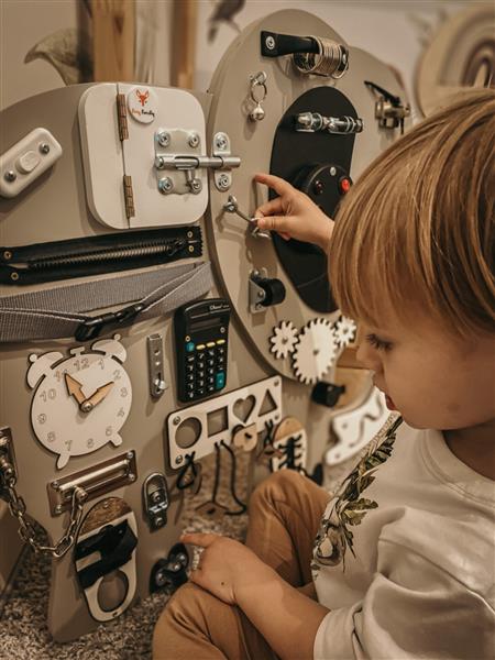 Grote foto sensorisch bord olifant wandboard hangend kinderen en baby overige