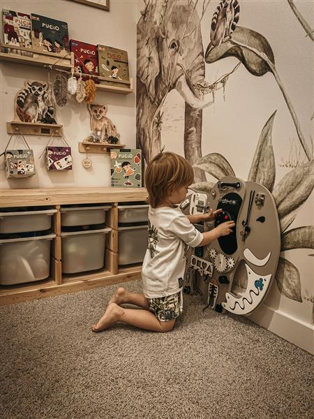 Grote foto sensorisch bord olifant wandboard hangend kinderen en baby overige