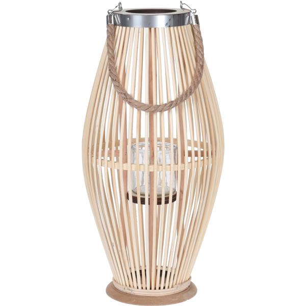 Grote foto windlicht bamboe naturel huis en inrichting kandelaars en kaarsen