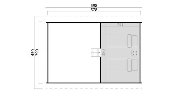 Grote foto tuinhuis blokhut murano 3 set 578 x 390 cm tuin en terras tuinhuisjes en blokhutten