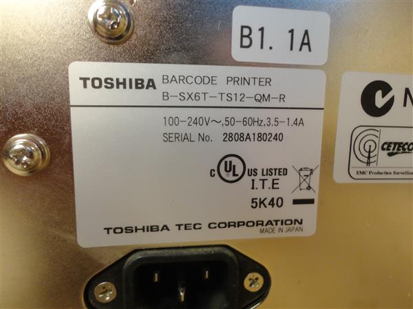 Grote foto toshiba tec b sx6 thermal barcode label printer 300dpi lan computers en software printers