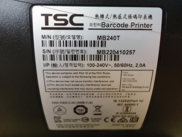 Grote foto tsc mb240t thermal barcode label printer usb network 203dpi computers en software printers