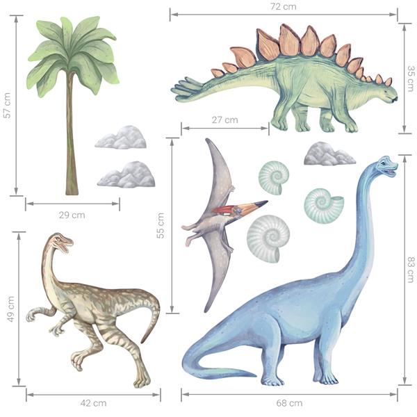 Grote foto muursticker dinosaurs ii dinosaurs ii kinderen en baby complete kinderkamers