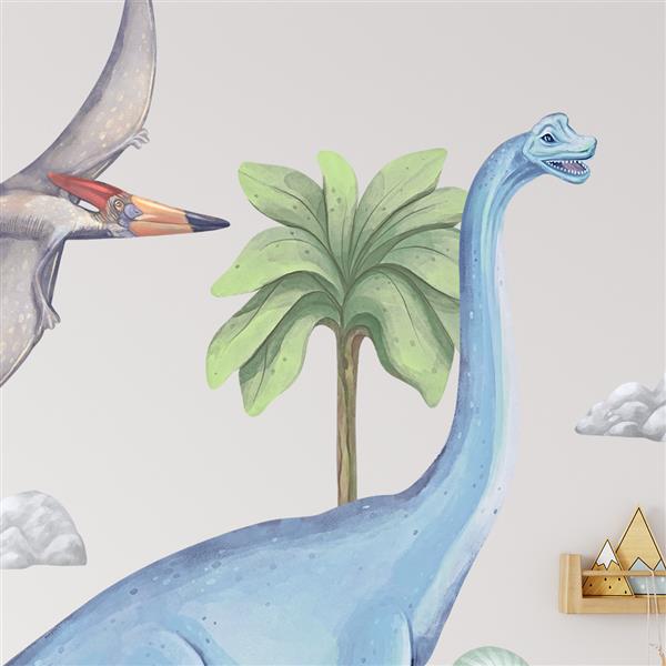 Grote foto muursticker dinosaurs ii dinosaurs ii kinderen en baby complete kinderkamers