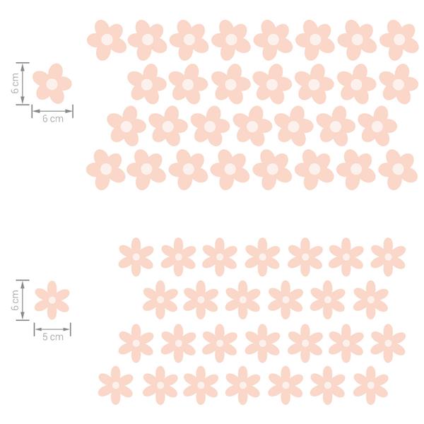 Grote foto muurstickers daisies ix pink daisies ix kinderen en baby complete kinderkamers