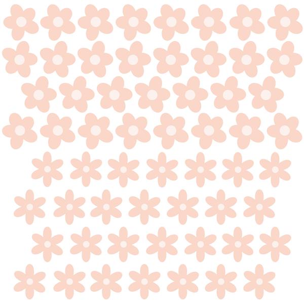 Grote foto muurstickers daisies ix pink daisies ix kinderen en baby complete kinderkamers