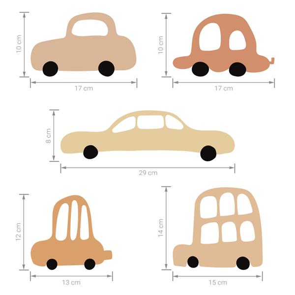 Grote foto muursticker cars boho cars boho kinderen en baby complete kinderkamers
