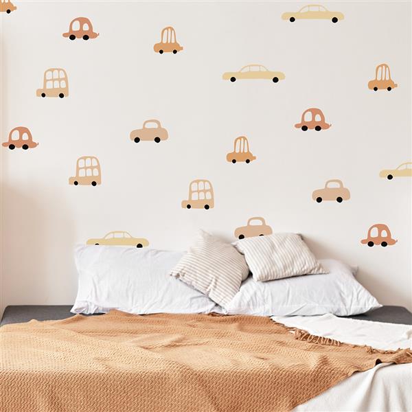 Grote foto muursticker cars boho cars boho kinderen en baby complete kinderkamers