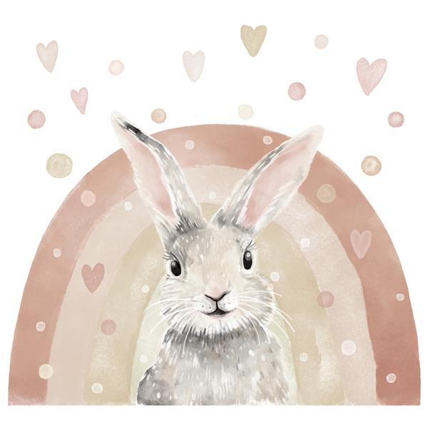 Grote foto muursticker bunny bunny kinderen en baby complete kinderkamers