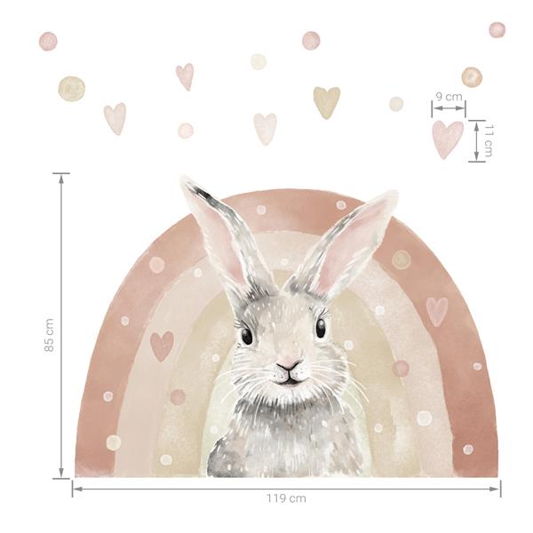 Grote foto muursticker bunny bunny kinderen en baby complete kinderkamers
