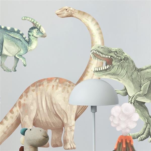 Grote foto muursticker dinosaurs i dinosaurs i kinderen en baby complete kinderkamers