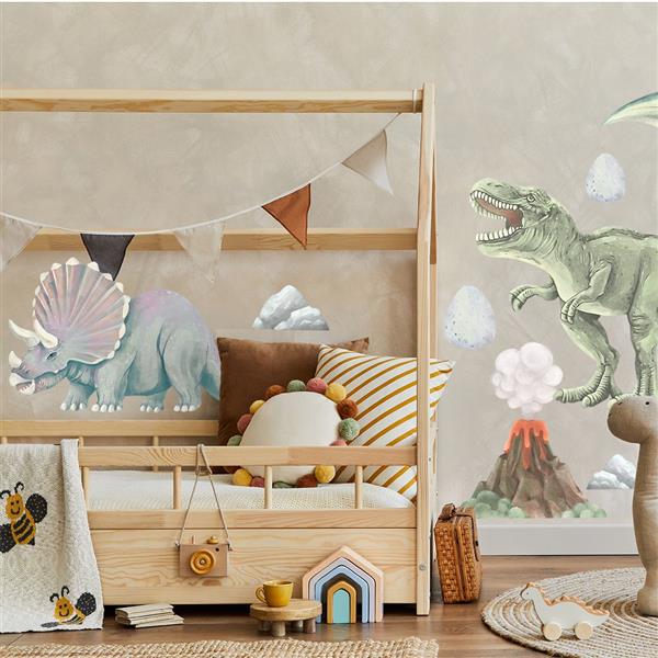 Grote foto muursticker dinosaurs i dinosaurs i kinderen en baby complete kinderkamers