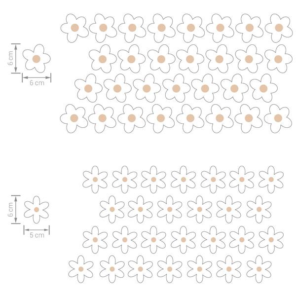 Grote foto muurstickers daisies x white daisies x kinderen en baby complete kinderkamers