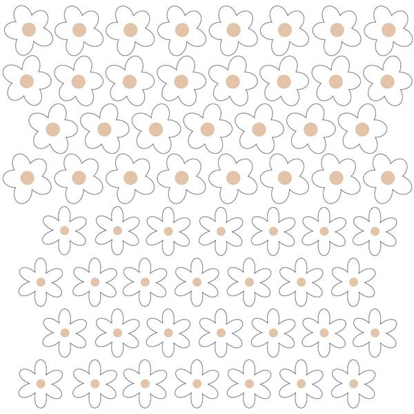 Grote foto muurstickers daisies x white daisies x kinderen en baby complete kinderkamers