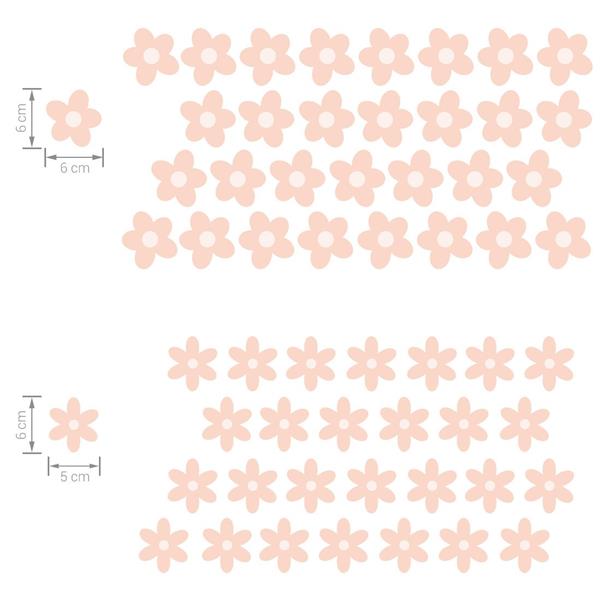 Grote foto muurstickers daisies ix pink daisies ix kinderen en baby complete kinderkamers