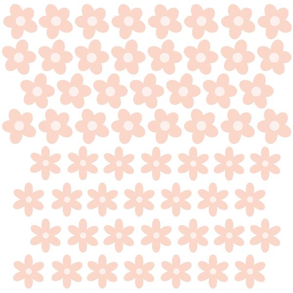Grote foto muurstickers daisies ix pink daisies ix kinderen en baby complete kinderkamers