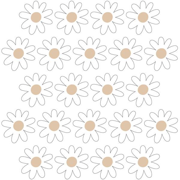 Grote foto muurstickers daisies vi white daisies vi kinderen en baby complete kinderkamers