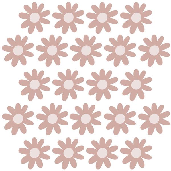 Grote foto muurstickers daisies iv pink daisies iv kinderen en baby complete kinderkamers