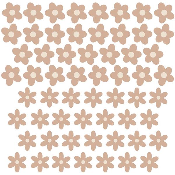 Grote foto muurstickers daisies iii beige daisies iii kinderen en baby complete kinderkamers