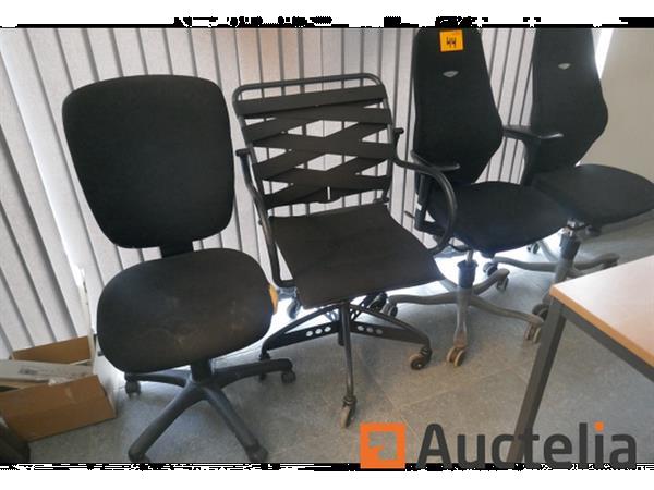 Grote foto diverse verrijdbare bureaustoelen 4 stuks doe het zelf en verbouw onderdelen en accessoires