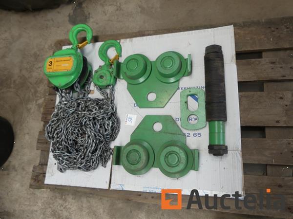 Grote foto takel delta groene 3t kettinghandleiding met accessoires doe het zelf en verbouw hefwerktuigen