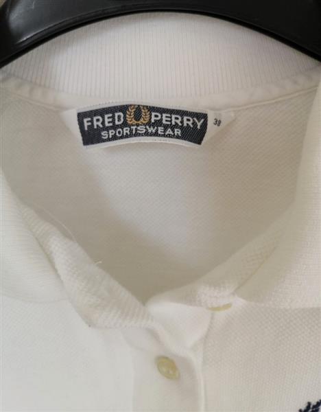 Grote foto witte vintage mouwloze polo fred perry maat 38 kleding dames tops