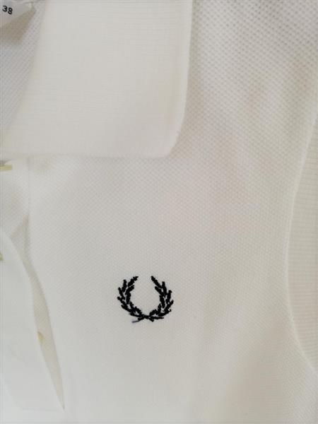 Grote foto witte vintage mouwloze polo fred perry maat 38 kleding dames tops