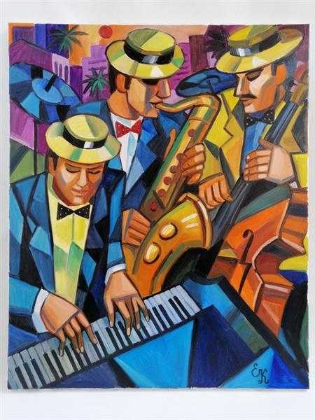 Grote foto elena khmeleva 1966 vintage jazz music antiek en kunst curiosa en brocante