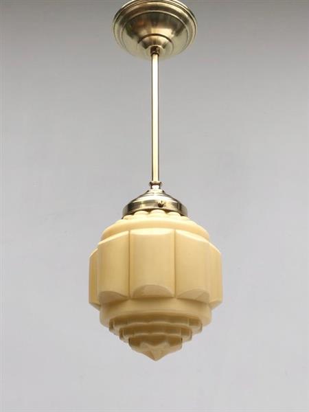 Grote foto plafondlamp glas messing antiek en kunst curiosa en brocante